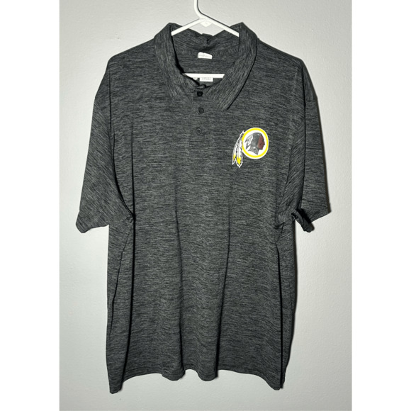 Washington Redskins NFL Team Apparel Gray Athletic Golf Polo Sz 2XL - Picture 1 of 8
